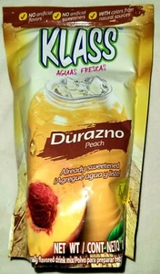 Klass Aguas Frescas Durazno Peach All Natural Flavor Drink Mix 14.1 Ounce *MK* - Picture 1 of 7