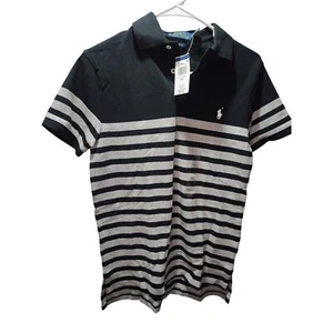 Polo Ralph Lauren Herren Poloshirt gestreift grau schwarz kurzarm S - Bild 1 von 2
