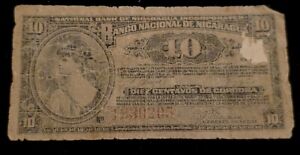 Rare And Exotic Vintage NICARAGUA 10 CENTAVOS 1938 Very Nice 