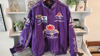 Chaqueta de carreras Crown Royal púrpura rara talla 4x #17 NASCAR Ford Foto 1 de 4