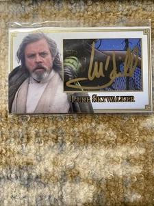 Tarjeta personalizada firmada por Mark Hamill Star Wars 3x5 Beckett LOA Force Awakens lámina 1/1 - Imagen 1 de 10