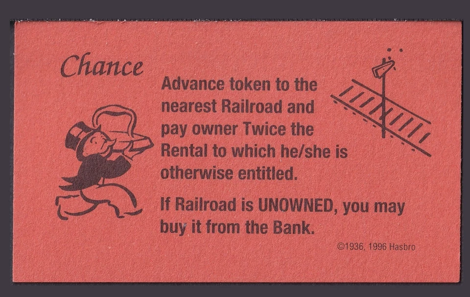 Карты шансов Монополия ▲ Hasbro ▲ на выбор! - Изображение 1 из 1