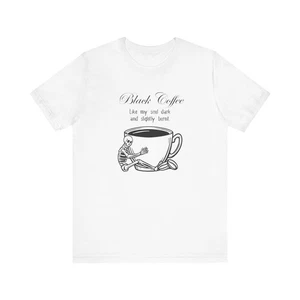 Skeleton Pumpkin Coffee Shirt Halloween Retro Fall Womens Graphic Tee - Picture 1 of 35