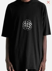 T-shirt RICK OWENS Porterville Jumbo SS nera nuova $445 taglia XL - Foto 1 di 6