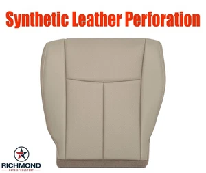 For 2014-2016 Nissan Rogue - Driver Side Bottom Leather Seat Cover Tan Perf - Picture 1 of 18