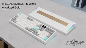 Nowy niezmontowany zestaw klawiatury mechanicznej Meletrix Zoom98 – E-biały 98-klawiszowy układ - Zdjęcie 1 z 7