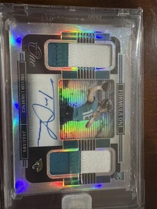 Parche de doble color Panini One Rookie 2021 en tarjeta autógrafo Trevor Lawrence #12/30 - Imagen 1 de 2