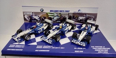1:43 SET 3 AUTO WILLIAMS BMW FW25 2003 MONTOYA SCHUMACHER GENE 2° COSTRUTTORI - Immagine 1 di 4