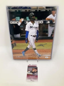 JAZZ CHISHOLM JR MIAMI MARLINS AUTOGRAPHED 11X14 PHOTO JSA WITNESS COA - Picture 1 of 3
