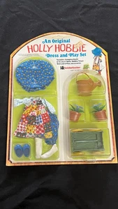 Vtg Holly Hobbie Toy Dress & Play Set #9870 Blue Knickerbocker Hong Kong NEW - Picture 1 of 6