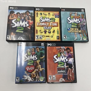 Lot of EA SIMS PC CD Games Expansion Packs Pets Family Bon Voyage Open Business - Photo 1/8