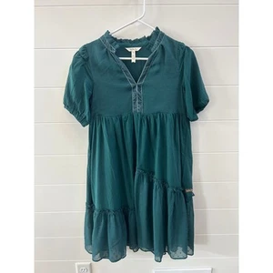 Matilda Jane Heart to Heart Opening Night Clip Dot Dress Girls Size 14 Green - Picture 1 of 8
