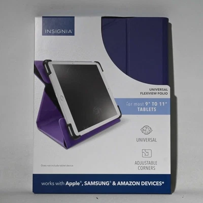 NEW Insignia NS-UF10PR Universal FlexView Folio for 9-11in. Tablets- Purple - Image 1 of 2