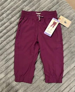 BOSTON TRADERS GIRLS JOGGER CAPRI PANTS CROP KIDS ACTIVEWEAR DARK PURPLE XS(5/6) - Picture 1 of 4