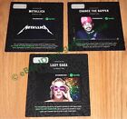 Starbucks Spotify Card Lot Of 3 Metallica Lady Gaga Chance The Rapper No Value