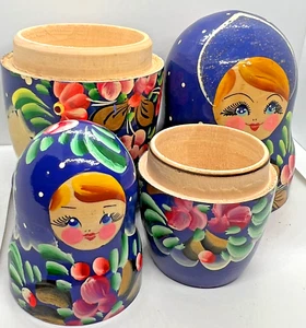 Vintage Ussr Matryoshka Wooden Soviet Russian Nesting 2 Dolls Painted Rare 18 cm - Picture 1 of 24
