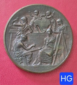 Arts Déco - Belle Médaille École Nationale Des Arts Décoratifs Par L Bottée 1895 - Bild 1 von 5