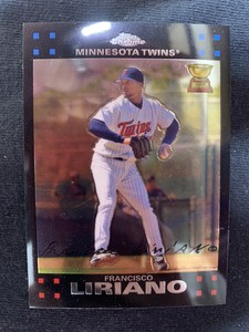 2007 Topps Chrome Minnesota Twins Baseball Card #185 Francisco Liriano