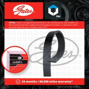 6 Rib Multi V Drive Belt fits SEAT TOLEDO 1M 2.3 00 to 03 AQN Gates 03L903137J - Picture 1 of 3