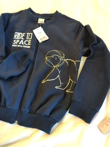 New With Tag BRAZIL Kids MALWEE Sweatshirt SZ 10 Ride to Space Make New Friends - Picture 1 of 8
