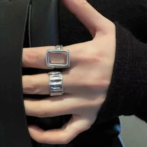 Irregular Irregular Rings Metal Adjustable Rings Birthday Party - Picture 1 of 8