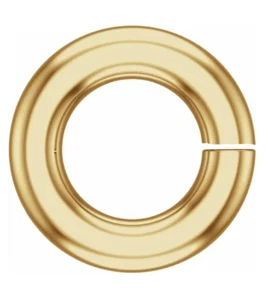 Anillo de salto grueso ABIERTO HECHO EN EE. UU. de 18k 8mm OD 4,6mm ID oro amarillo sólido calibre 14ga HECHO EN EE. UU. - Imagen 1 de 3