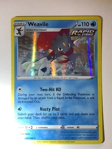 Pokemon Card Chilling Reign Holographic Bleed Error Weavile 031/198 NM - Picture 1 of 3