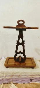 Cane stand has Solid Base Teakwood Decorative Designer Walking Stick Stand Gift - Picture 1 of 12