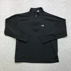 North Face Pullover Men's Large Black Outdoor Quarter Zip Borod Hiking Fleece - Picture 1 of 13