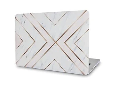 Hard Plastic Cover Case f/Macbook Air 13inch  A2179 A1932 Case White Marble Gold - Image 1 of 4