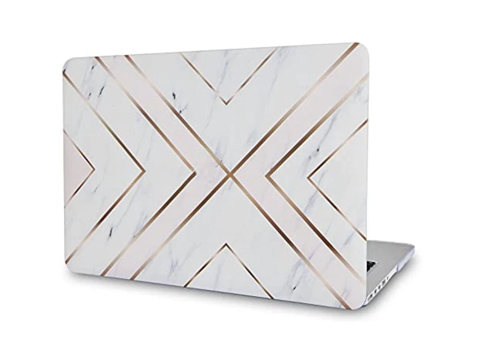 硬塑料保护套 外壳 f/Macbook Air 13 英寸 A2179 A1932 外壳 白色大理石金色 — 第 1/4 张图片