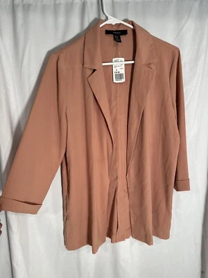 FOREVER 21 Mujer Blazer Largo Chaqueta Abrigo Melocotón Bolsillos Talla M Nuevo con Etiquetas Foto 1 de 4