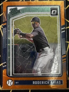 2024 Donruss Optic Rated Prospect Roderick Arias Orange Velocity NY Yankees - Picture 1 of 2