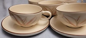 Set of 4 Winfield China Pottery Dragon Flower Cup & Saucer Set plus extra cup - Picture 1 of 4