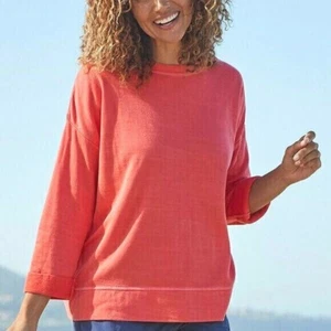 NWT New Fresh Produce Terra Cotta Orange Waterfront Callie Sweatshit M / L - Picture 1 of 4