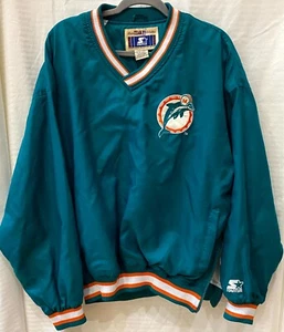 VTG Starter Miami Dolphins NFL Dan Marino 13 Windbreaker Jacket | Green | Mens L - Picture 1 of 6
