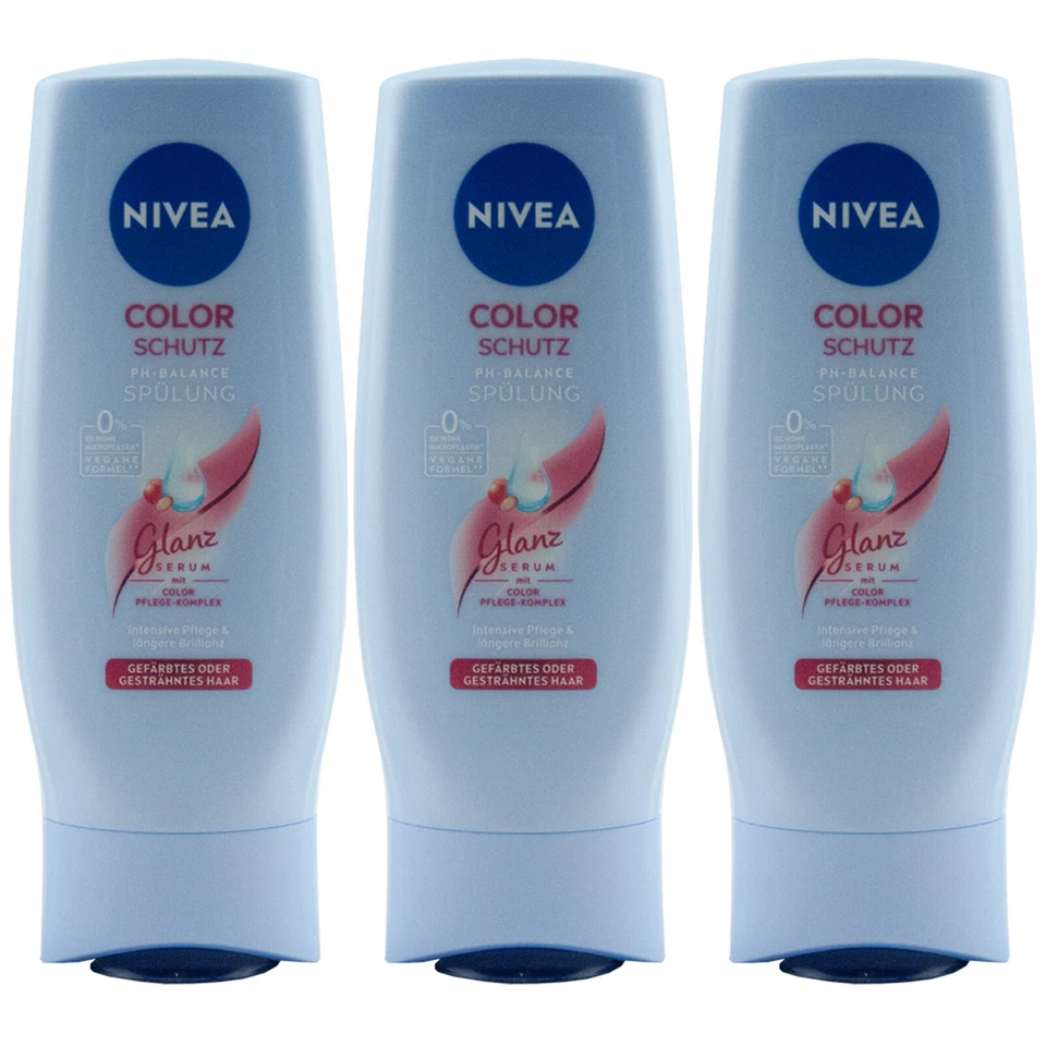 Nivea Hair Conditioner Color Protection 3 X 200ml for Colored Or Gestähntes Hair - Image 1 of 2