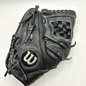 Black Leather Wilson A500 Left Hand Youth Baseball Softball Glove Game Soft