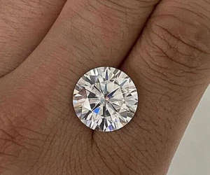 Certified Lab Grown 4 Carat ROUND Cut CVD Diamond D Color SI1 Clarity - Picture 1 of 5