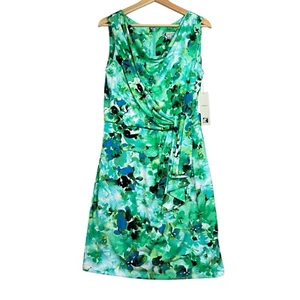 Leslie Fay Womens Dress Size 10 Multicolor Floral Sleeveless Knee Length NWT - Picture 1 of 9