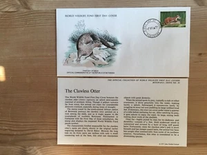 BOTSWANA 1977 FDC WWF 050 CLAWLESS OTTER - Picture 1 of 1