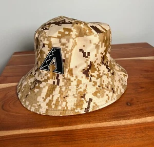 Arizona Diamondbacks Reversible Bucket Hat New MLB Black/Desert Camo 2022 SGA - Picture 1 of 5