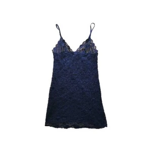 Victoria’s Secret PINK Black Lace Sheer 1 Piece Chemise Bodycon/Thong Sz. S~Sexy - Picture 1 of 9