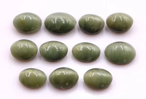 Natürliches Katzenauge 81,05 kt Katzenauge Cabochon 11 Stück Katzenauge lose Edelstein - Bild 1 von 5
