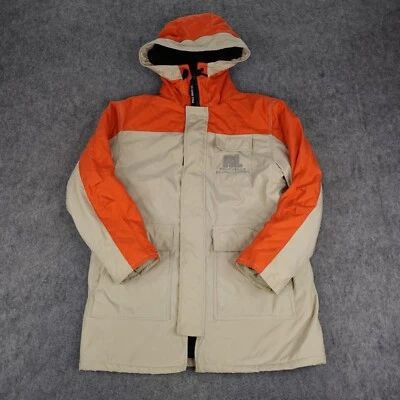 VTG Ralph Lauren Jacket Mens Medium Orange Khaki POLO Jeans Co Parka Coat Y2K - Image 1 of 4