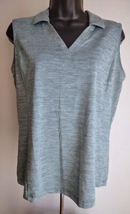 Lady Hagen Sleeveless Golf Polo Shirt Top Gray Size Medium Great Condition - Picture 1 of 5