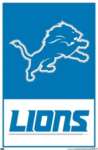 Trends International NFL Detroit Lions - Logo 21 Wall Poster, 34L x 22.4W, Un... - Picture 1 of 4