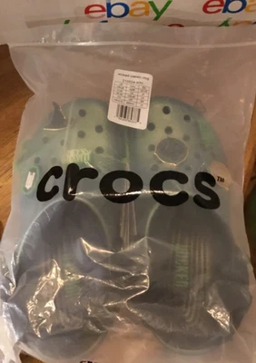 Crocs SIZE W8/M6 Wicked Elphaba Classic Clog with 6 themed Jibbitz™ charms - Image 1 of 4