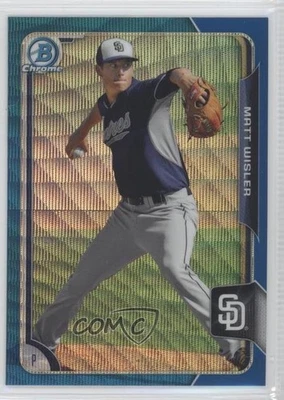 2015 Bowman Chrome Prospects Blue Wave Refractor Matt Wisler #BCP83 Rookie RC - Image 1 of 2
