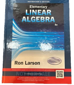 Elementary Linear Algebra 8ed Ron Larson, Instructor’s Edition - Picture 1 of 10